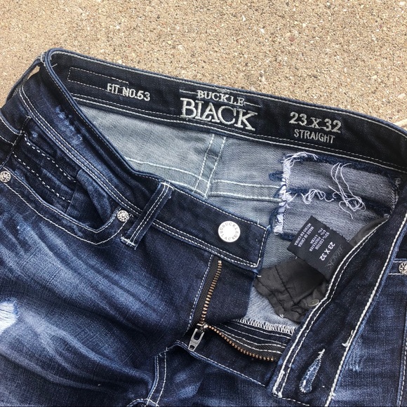 Buckle Black Distressed Jeans Size 23 - Picture 4 of 8